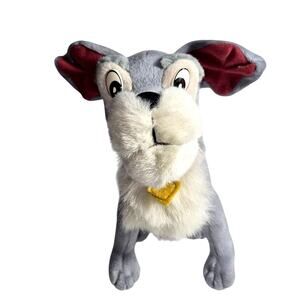 Vintage 90s Applause Disney Lady and the Tramp 'Tramp' Small Standing Plush 9.5"